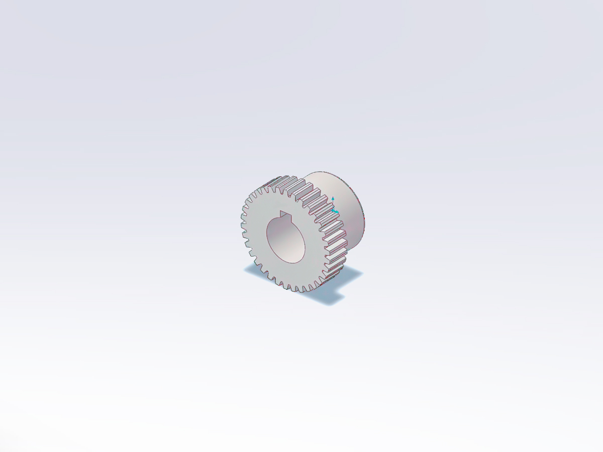 3D rendering of micro gears